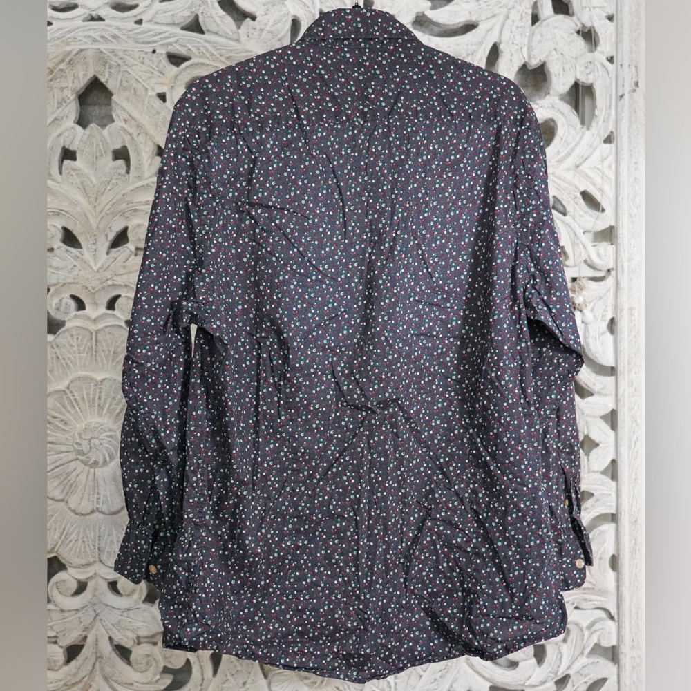 Scotch & Soda Floral Shirt - Dark Backdrop, Colorful Floral Pattern, Size XL - Picture 2 of 4